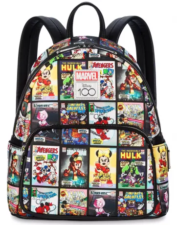 Mini sac à dos Disney 100 Mickey Mouse et ses Amis Marvel Comics Loungefly