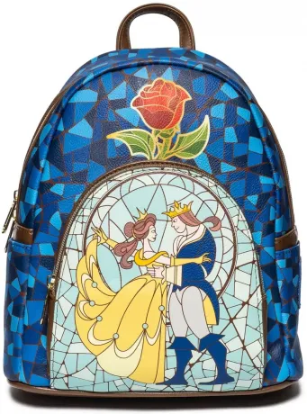 Mini sac à dos La Belle et la Bête Vitrail Loungefly