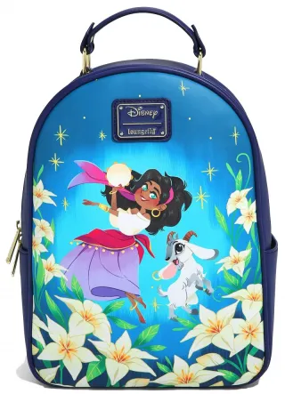 Mini sac à dos Esméralda et Djali Floral Loungefly