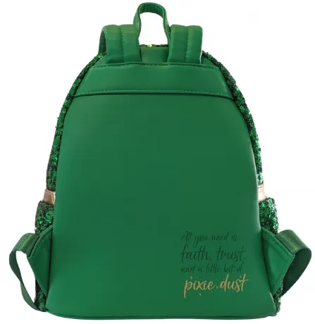 Mini sac à dos Fée Clochette Vert émeraude Sequin Loungefly