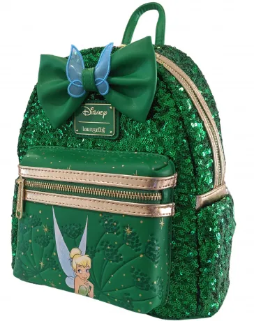 Mini sac à dos Fée Clochette Vert émeraude Sequin Loungefly