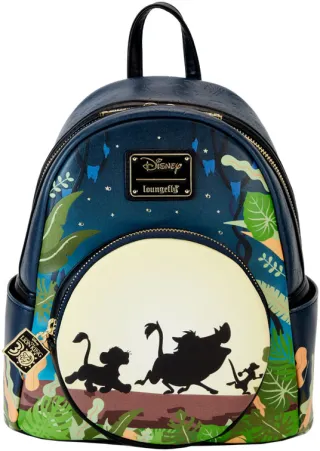 Mini sac à dos Glow 30ème Anniversaire Hakuna Matata Silhouette Loungefly