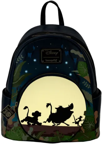 Mini sac à dos Glow 30ème Anniversaire Hakuna Matata Silhouette Loungefly