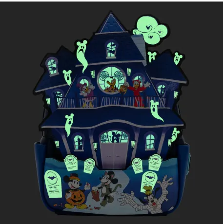 Mini sac à dos Glow Mickey et ses Amis, Maison Hantée d&#039;Halloween Loungefly