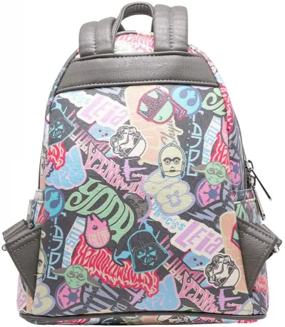 Mini sac à dos Graffiti Autocollant Graffiti Pastel Impression Intégrale Loungefly