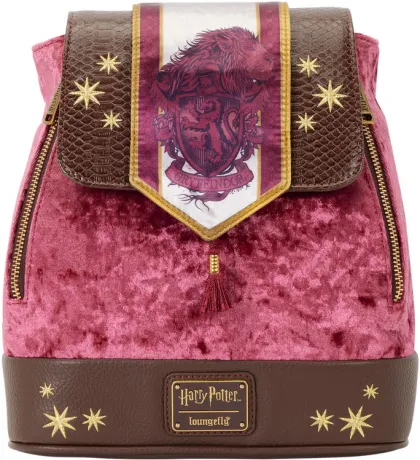 Mini sac à dos Gryffondor Bannière en velours Loungefly