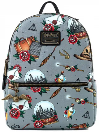 Mini sac à dos Tatouages Reliques Impression Intégrale Loungefly