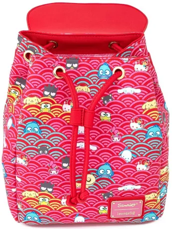 Mini sac à dos Hello Kitty 60ème Anniversaire Vague Rose et Nœud Or Loungefly