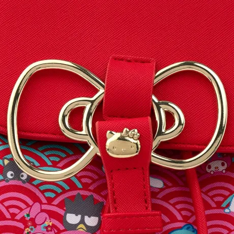 Mini sac à dos Hello Kitty 60ème Anniversaire Vague Rose et Nœud Or Loungefly