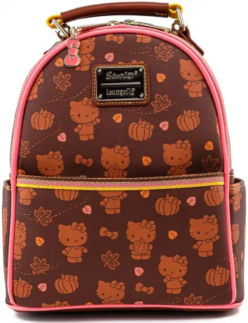 Mini sac à dos convertible Hello Kitty Pumpkin Spice Loungefly