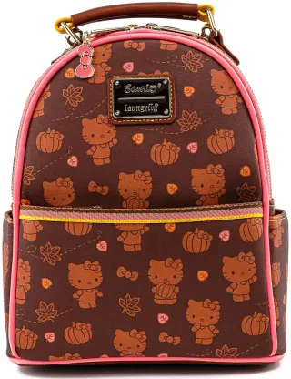 Mini sac à dos convertible Hello Kitty Pumpkin Spice Loungefly