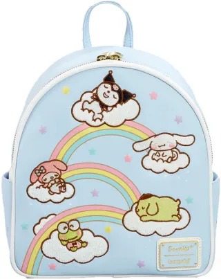 Mini sac à dos Hello Kitty et ses amis Nuages arc-en-ciel Loungefly