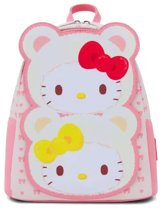Mini sac à dos Hello Kitty &amp; Mimmy White Ourse en Peluche Loungefly