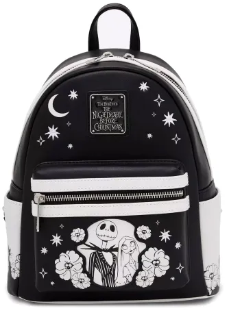 Mini sac à dos Jack &amp; Sally Floral Glow Loungefly