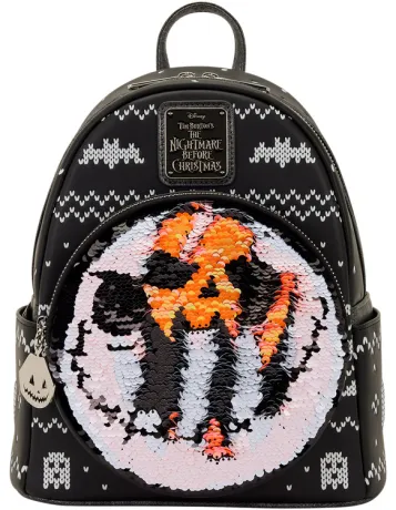 Mini sac à dos Jack Skellington le Roi des Citrouilles Sequin Reversible Loungefly