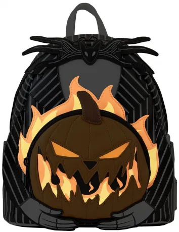 Mini sac à dos Jack Skellington Tête de Citrouille Light Up Loungefly