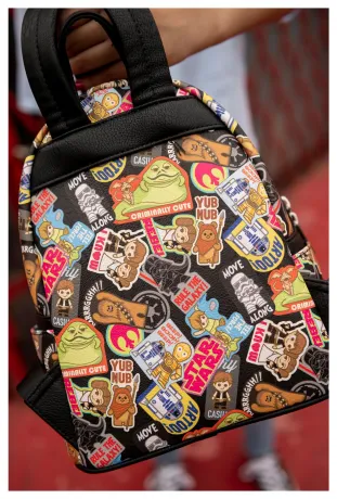 Mini sac à dos Kawaii Sticker Impression Intégrale Loungefly