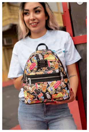 Mini sac à dos Kawaii Sticker Impression Intégrale Loungefly