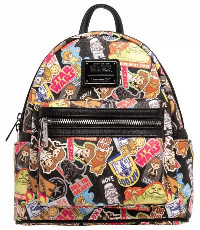 Mini sac à dos Kawaii Sticker Impression Intégrale Loungefly