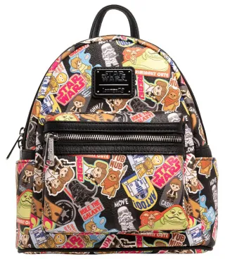 Mini sac à dos Kawaii Sticker Impression Intégrale Loungefly