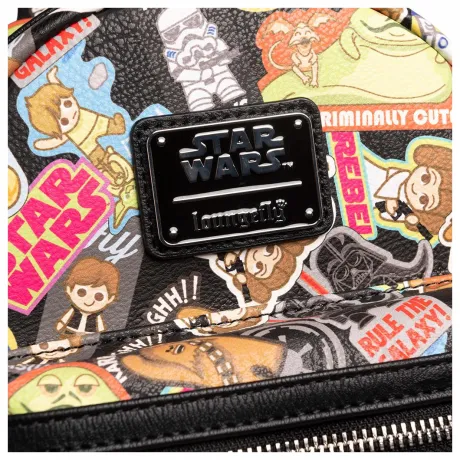 Mini sac à dos Kawaii Sticker Impression Intégrale Loungefly