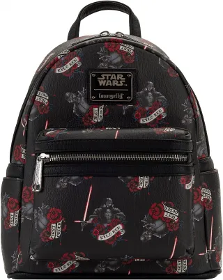 Mini sac à dos Kylo Ren Tatouages Roses Impression Intégrale Loungefly