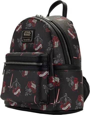 Mini sac à dos Kylo Ren Tatouages Roses Impression Intégrale Loungefly