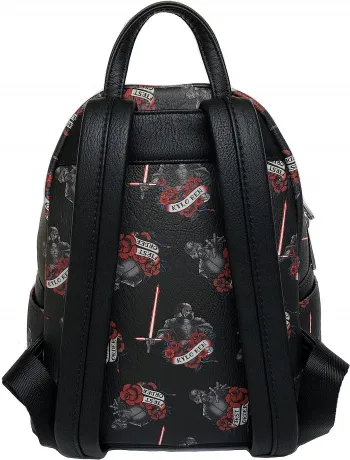 Mini sac à dos Kylo Ren Tatouages Roses Impression Intégrale Loungefly