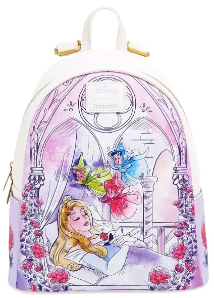 Sac à Dos Loungefly La Belle Au Bois Dormant - Épingles Collectionneur - Faux Cuir