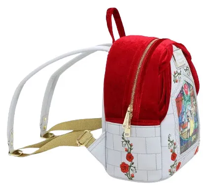 Mini sac à dos La Belle et la Bête Vitrail Loungefly