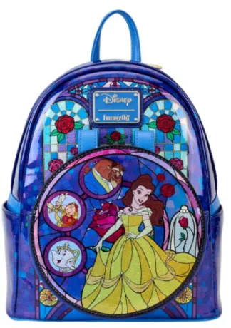 Mini sac à dos La Belle et la Bête Vitrail Loungefly