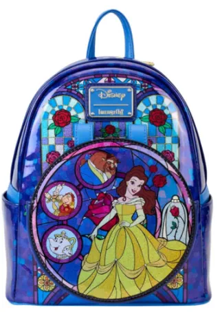 Mini sac à dos La Belle et la Bête Vitrail Loungefly