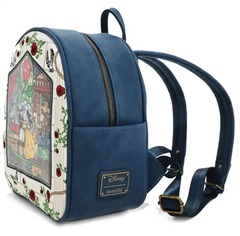 Mini sac à dos La Belle et la Bête Vitrail Loungefly
