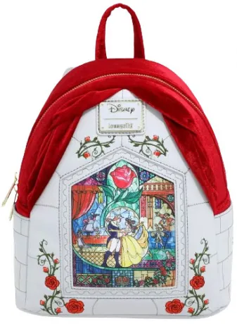 Mini sac à dos La Belle et la Bête Vitrail Loungefly