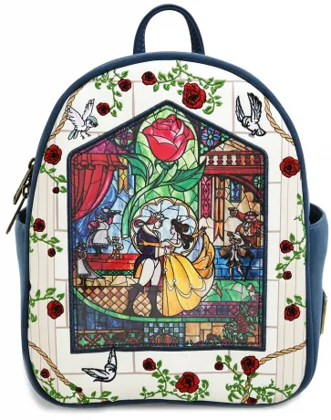 Mini sac à dos La Belle et la Bête Vitrail Loungefly