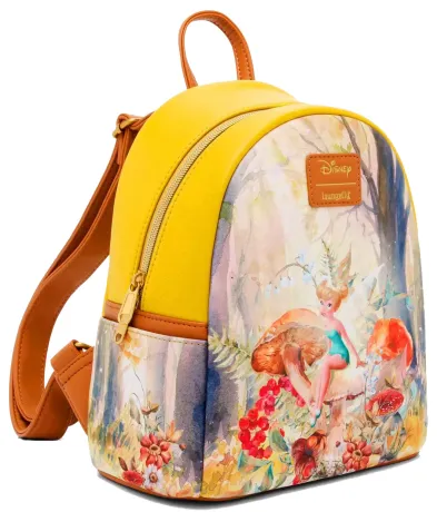 Mini sac à dos la Fée Clochette Scène de forêt de champignons Loungefly