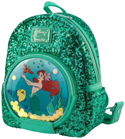 Mini sac à dos Ariel Boule à Neige Sequin Loungefly
