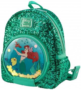 Mini sac à dos Ariel Boule à Neige Sequin Loungefly