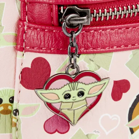 Mini sac à dos Le Mandalorien Bébé Yoda Cœurs Impression Intégrale Loungefly