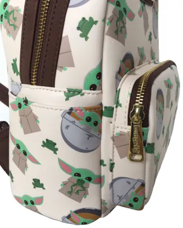Mini sac à dos Le Mandalorien Bébé Yoda Impression Intégrale Loungefly