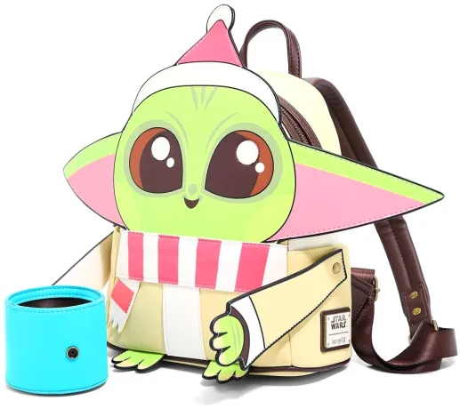 Mini sac à dos Le Mandalorien Grogu avec une Tasse pour Noël Cosplay Loungefly