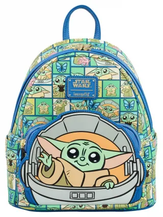 Mini sac à dos Le Mandalorien Grogu Carrés Loungefly