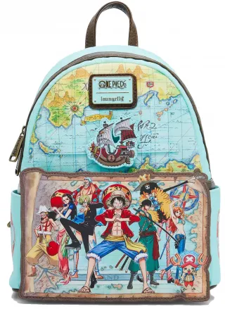 Mini sac à dos Carte avec l&#039;équipage Chapeau de Paille Loungefly