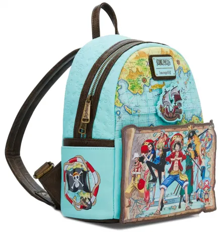 Mini sac à dos Carte avec l&#039;équipage Chapeau de Paille Loungefly