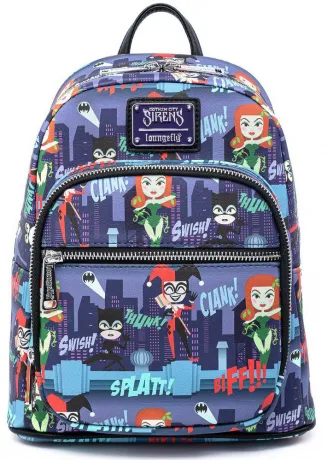 Mini sac à dos Les Femmes de DC Comics Impression Intégrale Loungefly
