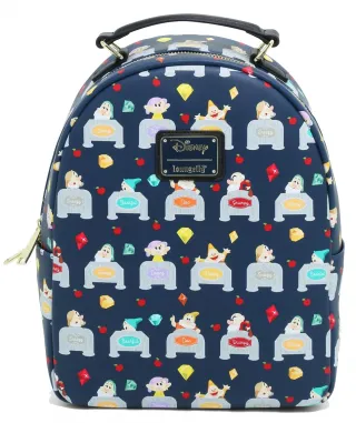 Mini sac à dos les Sept Nains dans leurs Lits Impression Intégrale Loungefly