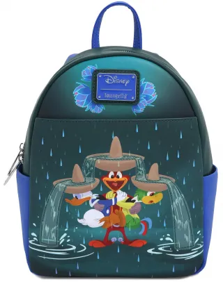 Mini sac à dos Les Trois Caballeros sous la Pluie Loungefly