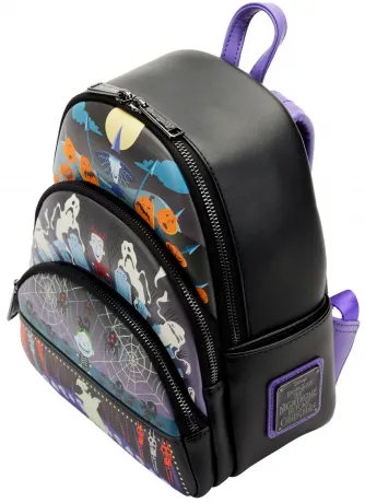 Mini sac à dos L&#039;Étrange Noël de Monsieur Jack Triple Poches Glow Loungefly