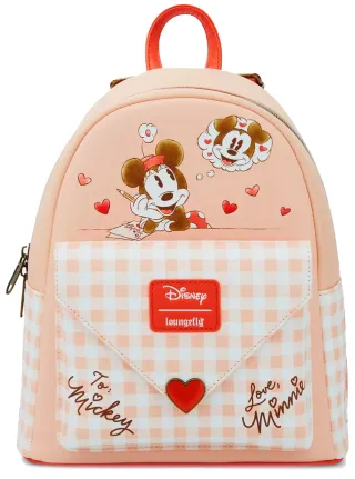 Mini sac à dos Lettre d&#039;Amour Minnie Mouse à Mickey Mouse Loungefly