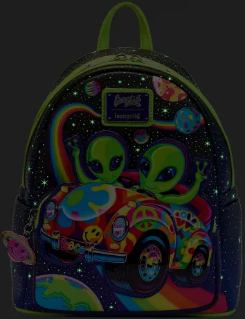 Mini sac à dos Lisa Frank Tour Extraterrestre Cosmique Glow Loungefly